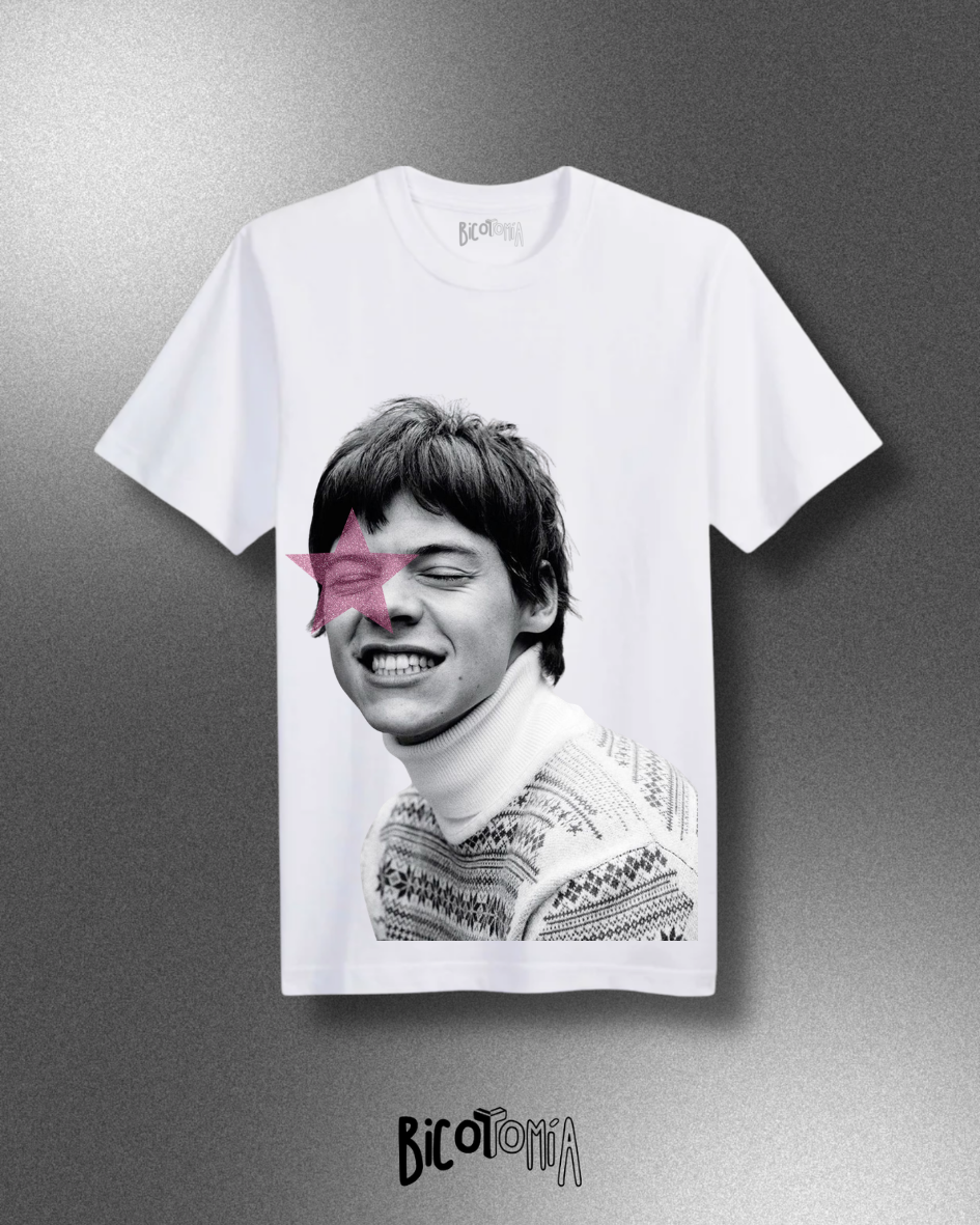 Harry Styles Kiss All the Time Pink/Blue Tee