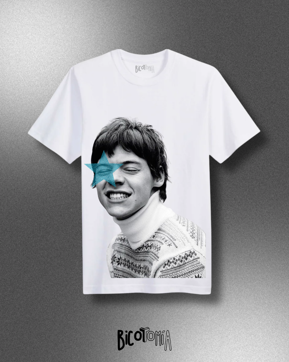 Harry Styles Kiss All the Time Pink/Blue Tee